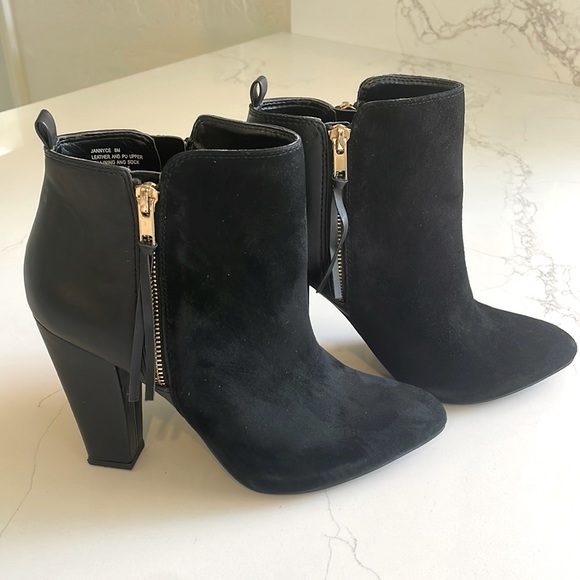 Bottes Femme Predictions En Velours Noir - Taille US 8.5 Medium - Talons Hauts - Occasion